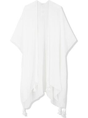 Women Off White Viscose Summer Bikini Kimono Bathing Suit And Swimwear Cover Ups